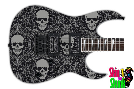  Guitar Skin Ornate Skulls 