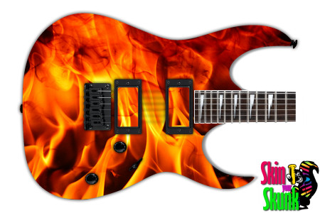  Guitar Skin Fire Blaze 