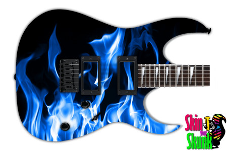  Guitar Skin Fire Blue 