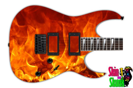  Guitar Skin Fire Embers 
