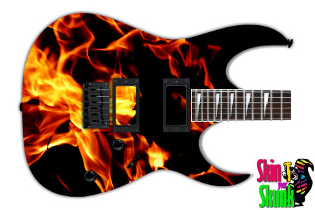  Guitar Skin Fire Flame 