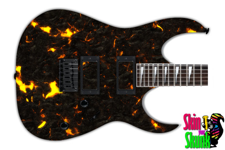  Guitar Skin Fire Lava 