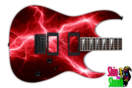  Guitar Skin Lightning Red 