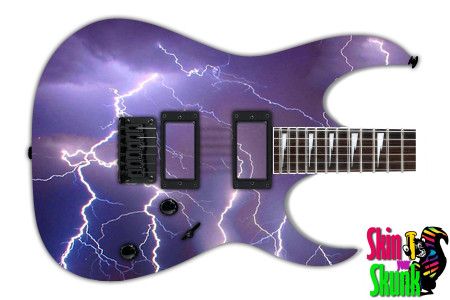  Guitar Skin Lightning Sky 