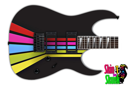  Guitar Skin Geometric Rainbow 