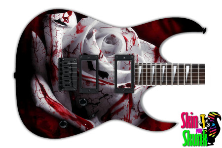  Guitar Skin Blood Rose 