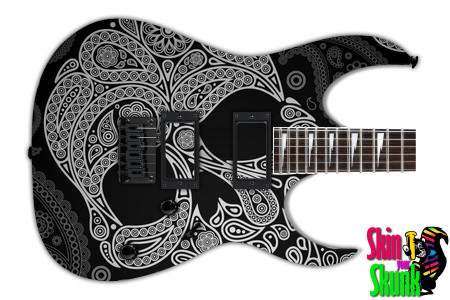  Guitar Skin Paisley Skull 