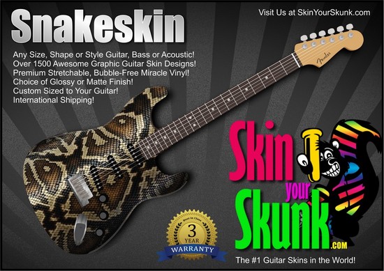 SkinYourSkunk Guitar Skins!
