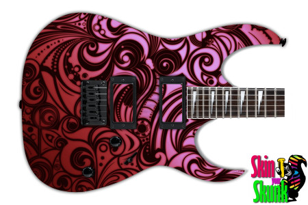  Guitar Skin Abstractone Red 