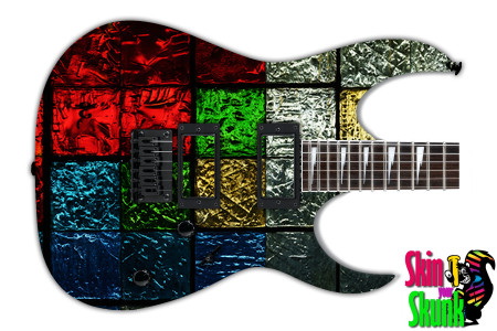  Guitar Skin Abstractpatterns Colored 