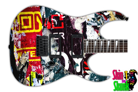  Guitar Skin Graffiti Grunge 