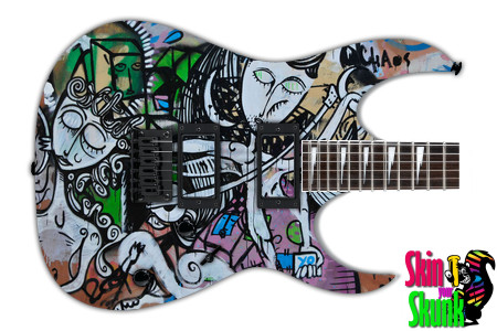  Guitar Skin Graffiti Plaka 