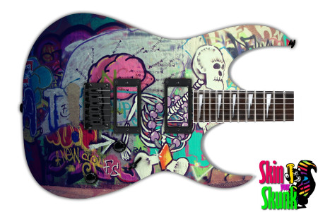  Guitar Skin Graffiti Skeleton 