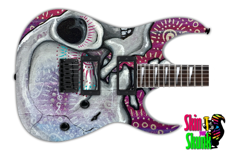  Guitar Skin Awesome Skull 
