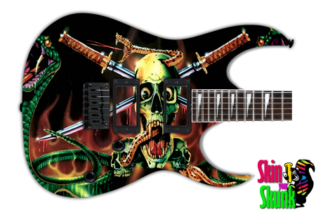  Guitar Skin Relic Viral Skullsnake 