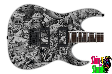  Guitar Skin Engraved City 
