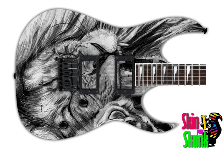  Guitar Skin Engraved Lion 