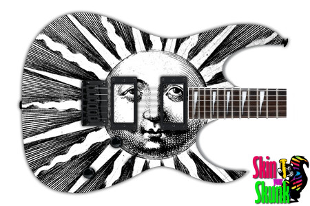  Guitar Skin Engraved Sun 