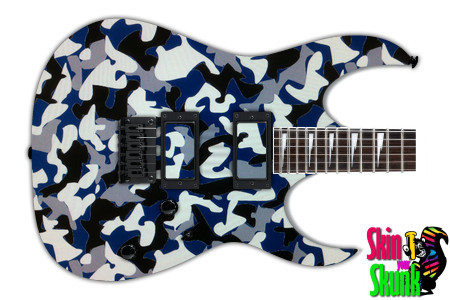  Guitar Skin Camo Blue 1 