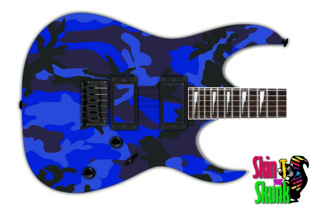  Guitar Skin Camo Blue 3 