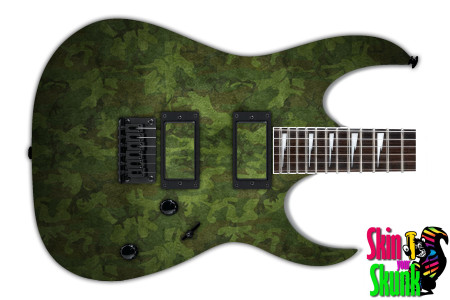  Guitar Skin Camo Green 12 