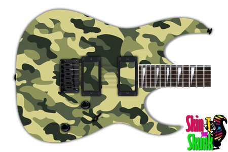  Guitar Skin Camo Green 17 