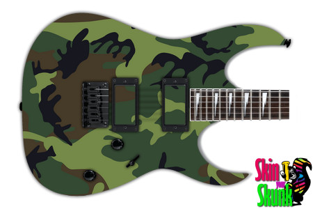  Guitar Skin Camo Green 4 