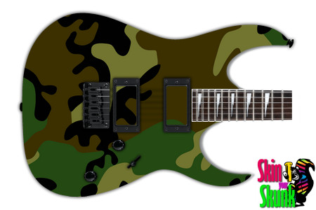  Guitar Skin Camo Green 5 