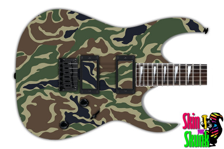  Guitar Skin Camo Green 7 