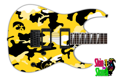  Guitar Skin Camo Yellow 1 