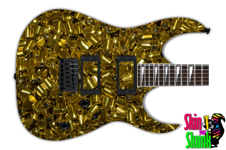  Guitar Skin Bling Gold Bullets 