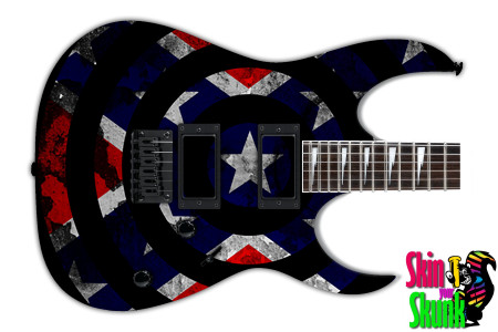  Guitar Skin Bullseye Confederate 