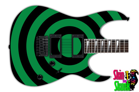  Guitar Skin Bullseye Green 