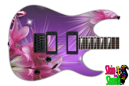  Guitar Skin Girlrock Lilies 