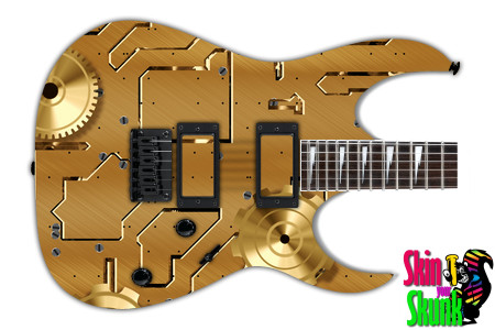  Guitar Skin Steampunk Gold 
