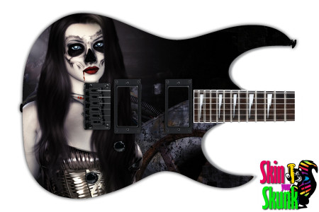  Guitar Skin Gothic Skel 