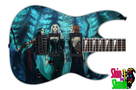  Guitar Skin Gothic Witches 