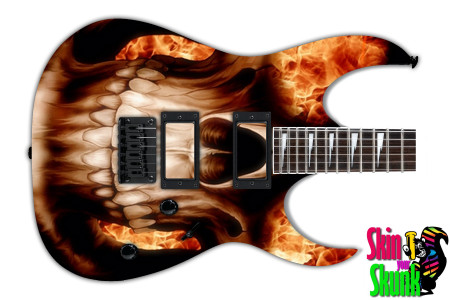  Guitar Skin Skull Fireeye 