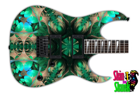  Guitar Skin Kaleidoscope Green 