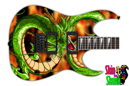  Guitar Skin Dragon Flame 