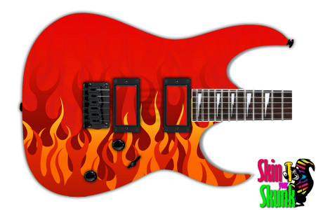  Guitar Skin Fire Graphic 