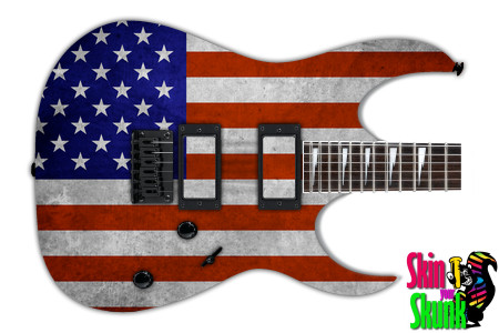  Guitar Skin Flag American Grunge2 