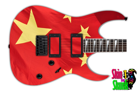  Guitar Skin Flag China 