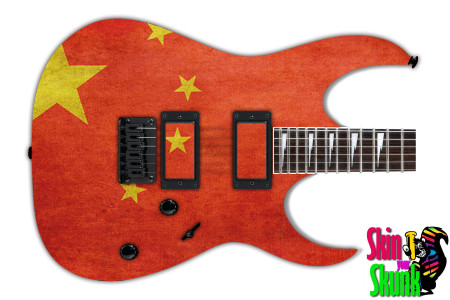  Guitar Skin Flag Chinagrunge 
