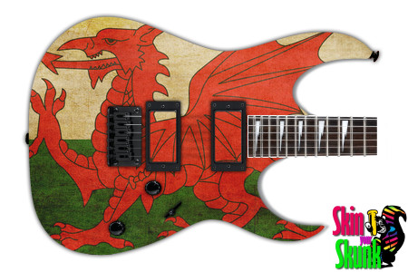  Guitar Skin Flag Dragon 