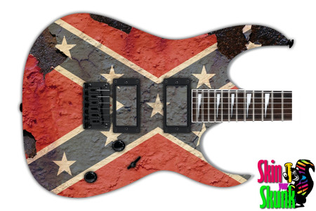 Guitar Skin Grungeart Confederate 
