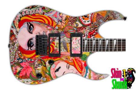  Guitar Skin Psychedelic Ladies 