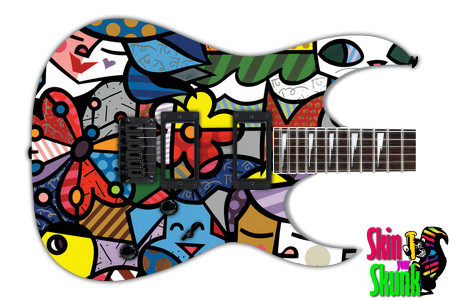  Guitar Skin Psychedelic Pets 