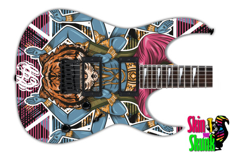  Guitar Skin Psychedelic Tiger 
