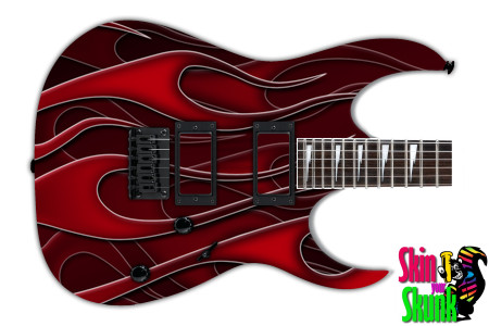  Guitar Skin Hotrod Blackred Left 